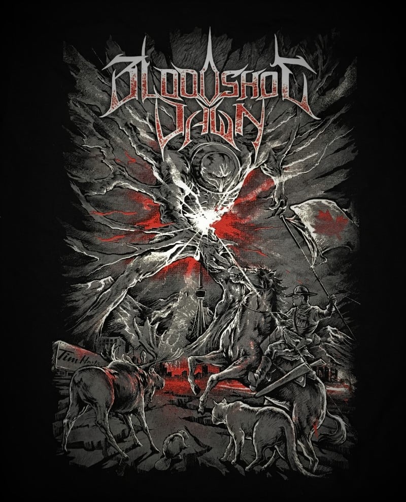 Bloodshot Dawn Official Merch — Canadian Tour Shirt